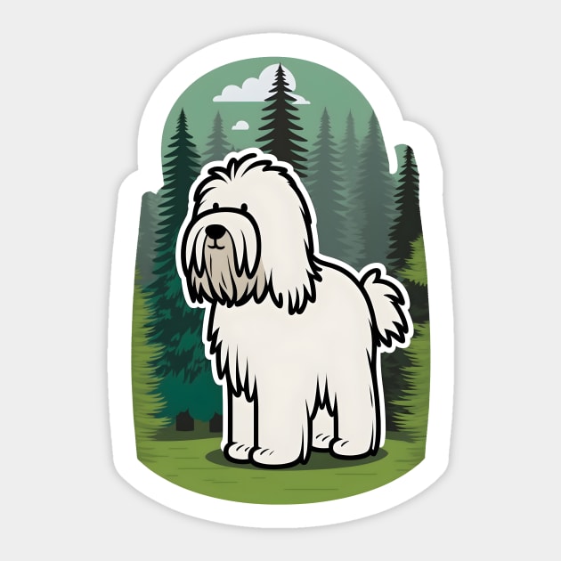 Cute Briard Dog Illustration - Funny Dog Cartoon Sticker by SergioCoelho_Arts